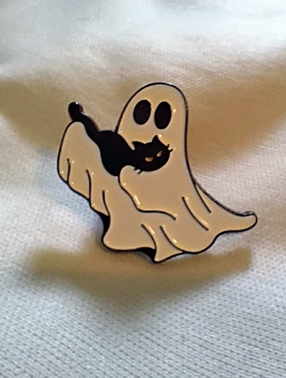 🧁 3/$30 Cute Ghost & Black Cat Enamel Pin NEW